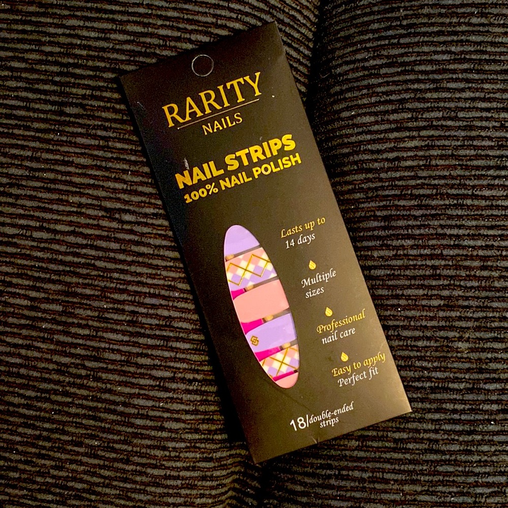 Rarity Nail Wraps Pink and Purple Argyle